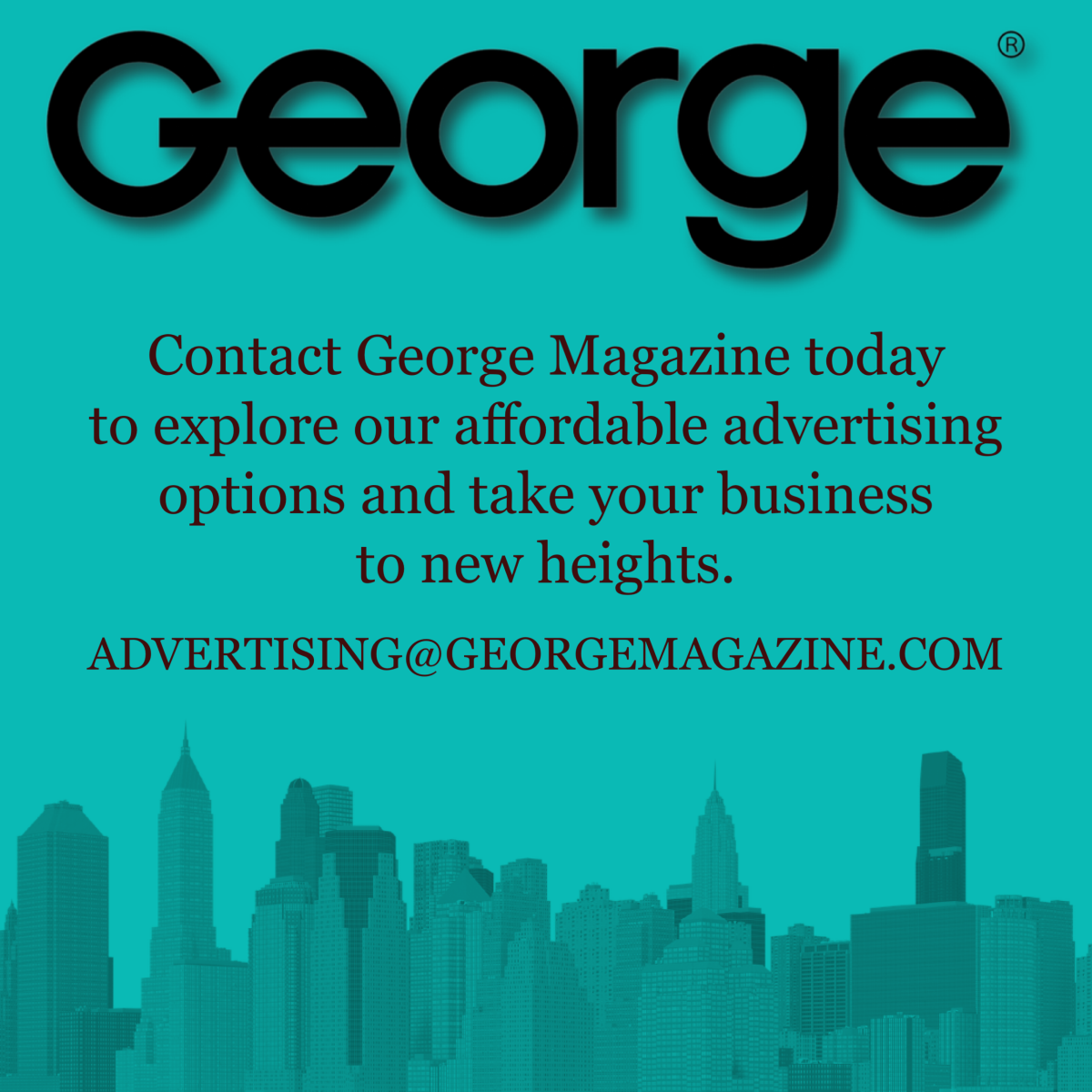 George Magazine Print and Website Advertising  at george magazine
