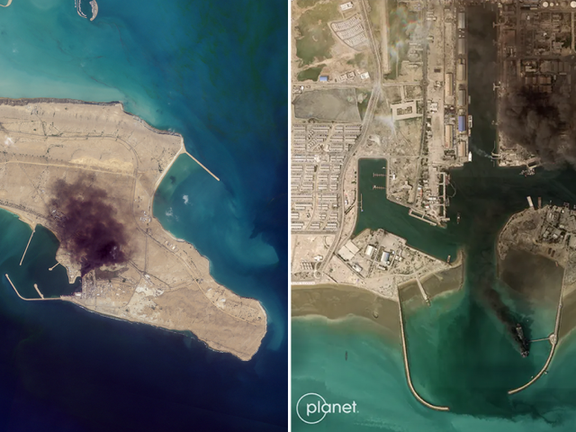 New satellite images show fires, naval base damage across Iran after US-Israeli strikes